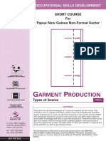 Garment Production Types of Seams