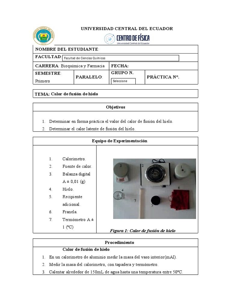 Calor de fusión del hielo en práctica | PDF | Calor latente | Calor