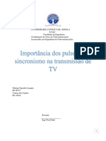 Importância dos pulsos de sincronismo na transmissão de TV