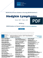 Hodgkin Lymphoma: NCCN Clinical Practice Guidelines in Oncology (NCCN Guidelines)
