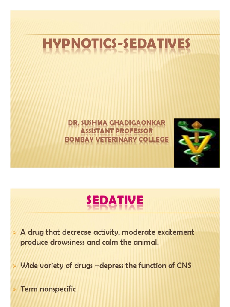 Sedative and Hypnotics | Download Free PDF | Drugs Acting On The ...