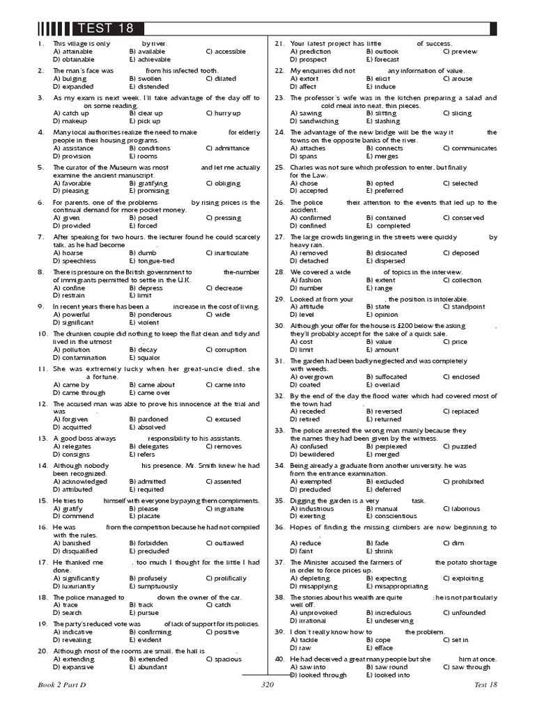 YDS Exam Practice Test-2 | PDF