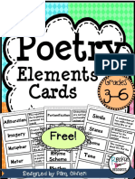 Poetry: Elements Cards