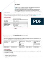 Checklist Course Descriptions Fms Physics