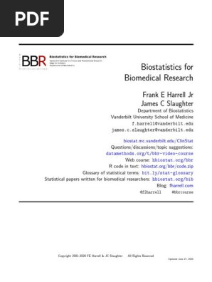 Biostatistics For Biomedical Research | PDF | Correlation And