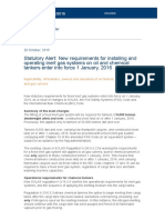 New Requirements For Installing and Operating Inert Gas Systems On Oil and Chemical Tankers Enter Into Force 1 January, 2016