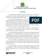 Nota Oficial - Desabamento de Edifício em Taguatinga