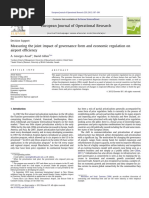 Measuring The Joint Impact of Governance Form and Economic Regulation On Airport Efficiency