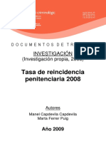 ESTUDIO REINCIDENCIA CAPDEVILA Y FERRER 2009