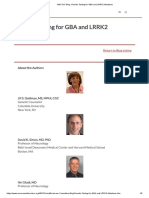 MDS SIC Blog - Genetic Testing For GBA and LRRK2 Mutations