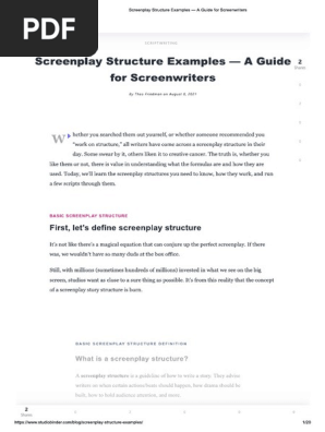 Screenplay Structure Examples