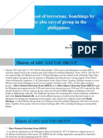 The Cost of Terrorism Bombings by The Abu Sayyaf Group in The Philippines