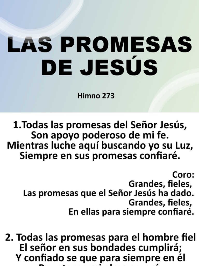 273 Las Promesas de Jesús | PDF