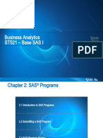 Business Analytics ST521 - Base SAS I