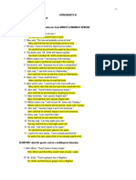 Worksheets Vi SUBJECT: Reported Speech Name: Ana Belen Moreno A) Change The Following Sentences From DIRECT To INDIRECT SPEECH