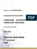 UWC BEd ELD 211 Educational Linguistics
