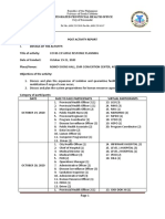 Post Activity Report I. Details of The Activity: Title of Activity: Date of Conduct: Place/Venue: Objectives of The Activity