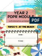 Year 2 PDPR Module: Topic 9: at The Beach