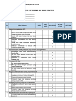 Lampiran 9 Check List Inspeksi HSE Work Practice