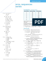 Patterns, Sequences and Series: Answers