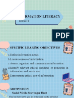 Information Literacy: Lesson 3