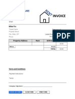 Rent Invoice Template New