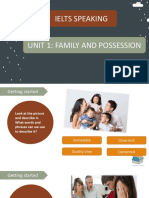IELTS SPEAKING: TOPICS ON FAMILY AND POSSESSIONS
