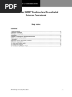 Cambridge IGCSE Combined and Co-Ordinated Sciences Coursebook