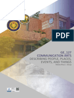 Describing People, Places, Events, and Things: GE - 127 Communication Arts