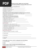 Exercises On The Cardiovascular System