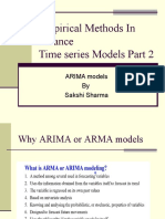 Empirical Methods in Finance Time Series Models Part 2: ARIMA Models by Sakshi Sharma