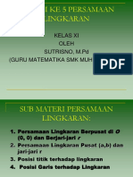 Materi 5 Persamaan Lingkaran Kls Xi