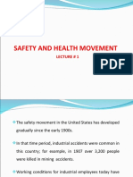 Safety and Health Movement: Lecture # 1