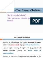 Chapter Two: Concept of Inclusion