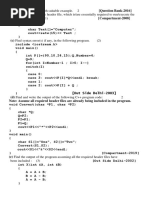 Following C++ Code: (1) (Compartment-2008)