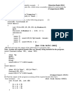 Following C++ Code: (1) (Compartment-2008)