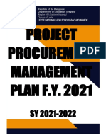 Project Procurement Management PLAN F.Y. 2021: Region VIII (Eastern Visayas)