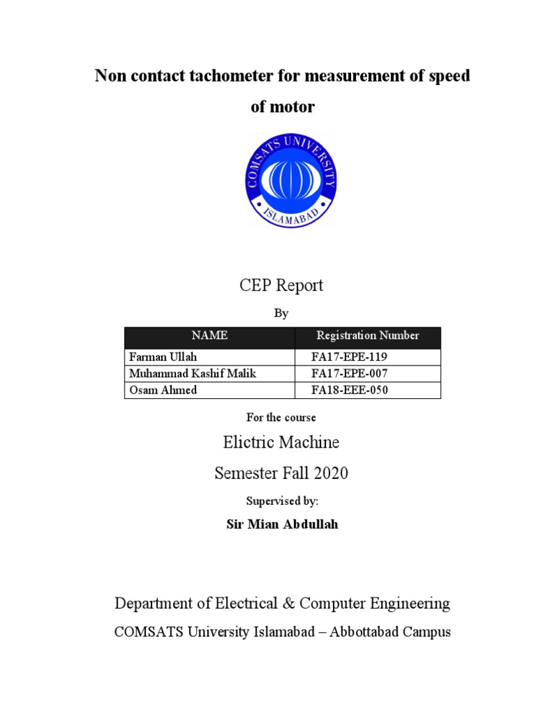 Non-Contact Tachometer Design Report | PDF | Analog To Digital ...