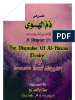 A Chapter on the Dispraise of Desire Ibn AlQayyem