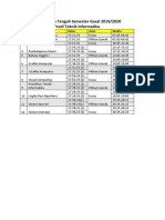 Jadwal UTS FTI (Senin)