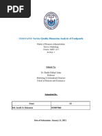 Service Quality Dimension Analysis of Foodpanda: Term Paper