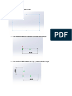 Crear croquis en plano alzado con líneas constructivas y operación de torno en Solidworks