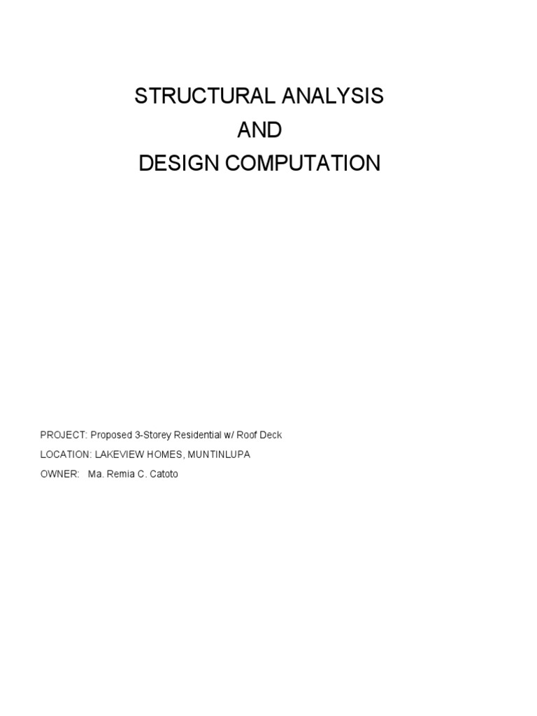 Structural Analysis AND Design Computation | PDF | Building Technology ...