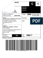 1 of 1 0.50kg: Con No. Piece Weight Origin Pickup Date 06 Jan 2022 Routing Sort