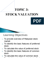 Topic 3 - Stock Valuation