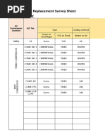 Air Compressor Chiller Survey Sheet