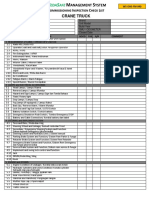 Commissioning Form - Crane Truck