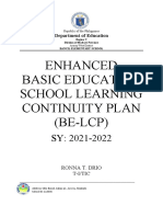 Enhanced Basic Education School Learning Continuity Plan (BE-LCP)