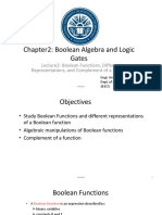 11 - Lecture2 Chapter2 - Boolean Functions, Different Representations. and Complement of A Function