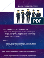 RANK CLASSIFICATION OF US POLICE FORCES